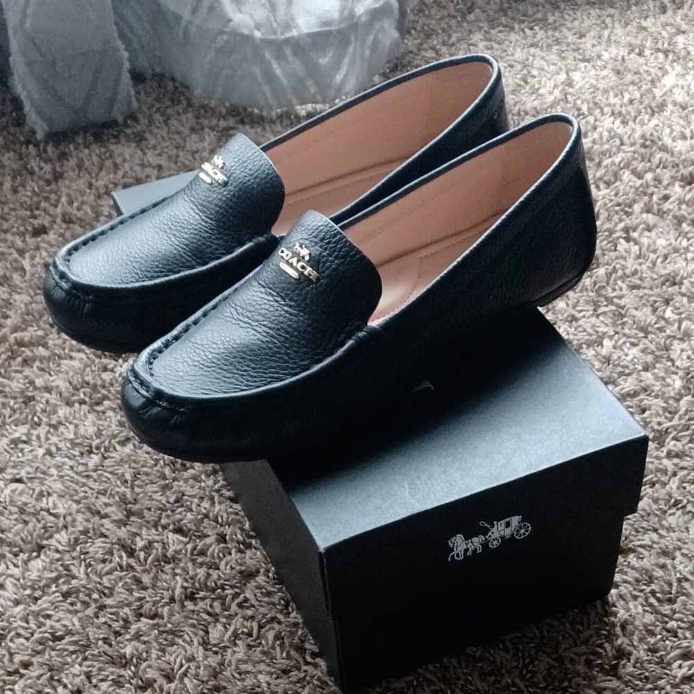 COACH MERLEY WOMENS DRIVER FLATS SHOES SIZE 7 COLOR BLACK - Picture 2 of 14
